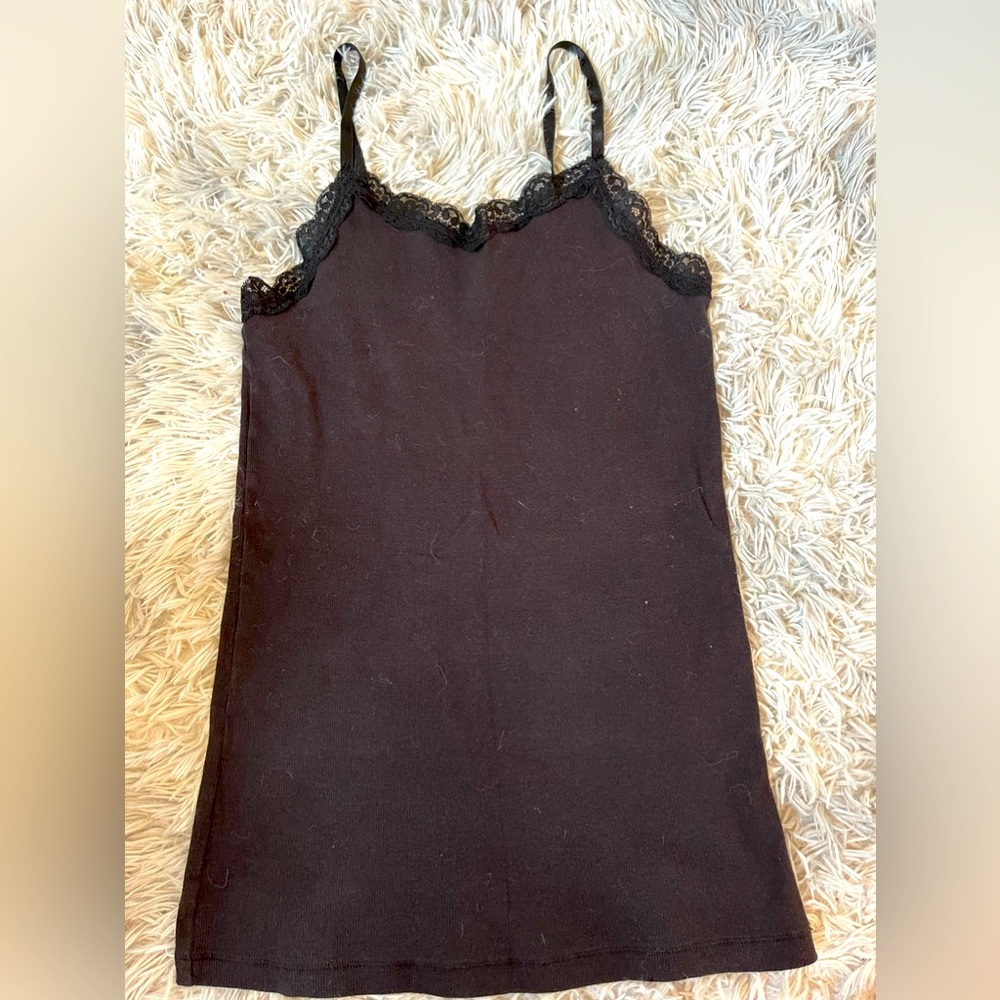 Last Exit Laced Black Tank, OS [18-24], NWOT